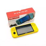 DKD X20 Handheld Arcade Retro HD Video Game Player 8GB inbuilt Games + 64 GB TF Card inbuilt Games with 5.1 Inch Double Rockers Screen (Yellow)