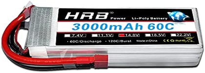 HRB 4s 14.8v 3000Mah 60C RC LiPo Batterie avec Prise en T pour hélicoptère:: Ours Rare E-flite, Fury 15 DF, etc.
