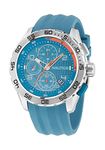 Nautica Men's NAPNSS303 NST 101 Light Blue Silicone Strap Watch, Silver Tone/Light Blue/Blue, Modern