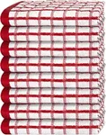 White Classic Premium Dish Towels for Kitchen, with Hanging Loop [8 Pack] Heavy Duty Absorbent 100% Cotton 410 GSM Terry Kitchen Towels, 16x26 (Red)