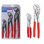 Knipex 002007US1 3-Piece Alligator Pliers Set (7-Inch, 10-Inch and 12-Inch) + 2 Pc Mini Pliers Wrench Set