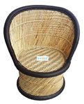 GUNEE Bamboo Cane Bar Stool Mudda for Indoor/Outdoor Furnishings (Multicolour)