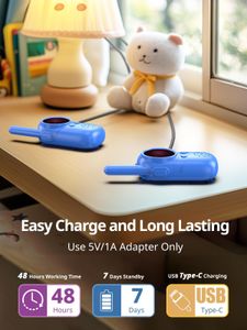 Kids Rechargeable Walkie Talkies 2-Pack – Long Range Two-Way Radios