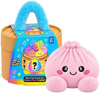 Cute Plush Stuffed Dumpling Squishies, Big Rainbow Squishes with Steamer