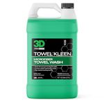 3D Towel Kleen Concentrated Microfiber Towel Detergent - Deep Cleans, Restores & Maintains Car Wash Towel Life - Low Foam, No Residue Premium Laundry Soap 1 Gallon