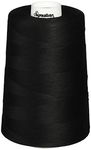 Signature Thread Black Cotton Qlt 40wt 6000yd, 40wt/6000 yd