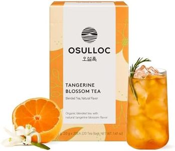 OSULLOC Tangerine Blossom Tea (Refreshing Tangerine Flavor), USDA Certified Organic, Tea Bag Series 20 count, Premium Blended Tea from Jeju