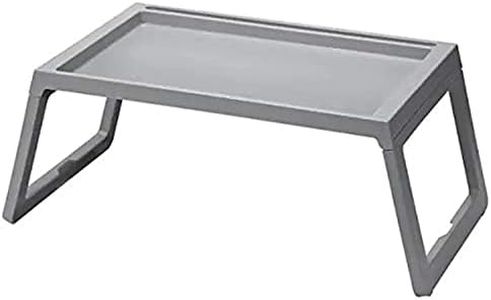 Ikea klipsk Multipurpose Foldable Bed Tray, Grey,Reinforced Polypropylene Plastic(Length: 56 cm (22") Width: 36 cm (14 ¼") Height: 26 cm (10 ¼")) with TSS Cotton Balls