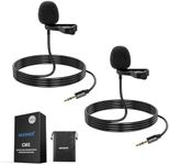 NEEWER Lavalier Lapel Microphone (2 Pack), Omnidirectional Condenser Wired Clip On Lav Mic for Stage YouTube Live Streaming Compatible with Rode Wireless GO II 2 DJI Wireless Mic Transmitter, CM5