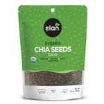 Elan Organic Chia Seeds, 250g, Natural Raw Black Chia Seeds, Plant-Based, Non-GMO, Vegan, Gluten-Free, Kosher, Gels Easily, Superfood