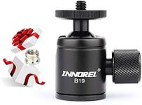 Mini Tripod Ball Head-INNOREL B19,2022, 360 Degree Rotating Panoramic CNC Ballhead with 3/8" to 1/4" Adapter,max Load 3kg for Phone/DLSR Camera/Mini Holder,12-Month Warranty