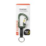 Nite Ize CSLAW3-08-R6 Locking Carabiner Keychain with Webbing, Olive