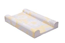 SuperSnug Luxury Anti-Roll Wedge Inclined Baby Changing Mat, Lemon/White, Waterproof, Wipe Clean, Non-Toxic PVC Raised bolsters from Birth Upwards