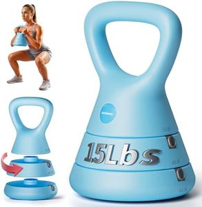 EAST MOUNT Adjustable Kettlebell, 5lb 9lb 15lb Kettlebell Weights Set, Ergonomic Design & Wide-Handle for Home Gym, Full-Body Workouts Strength Training and Weight Loss, Good for Men Women & Beginners (Blue)