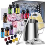 Complete Beeswax Candle Making Kit for Adults-Candle Making Kits for Beginner-DIY Candle Making Kit supplies Wicks,8 Kinds of Scents, Dyes, Melting Pot, and Candle tins Create Beautiful Candles