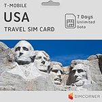 USA Travel SIM Card (4G Data,7 Days) - 3-in-1 Data SIM Card - Standard, Micro & Nano SIM Card - Unlimited Calls & SMS to US, Hawaiian Mobiles & Landlines - Hotspot/Tethering T-Mobile Prepaid SIM Card