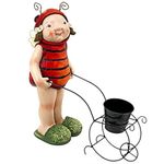 Design Toscano DS18026 Polly The Lady Bug Fairy Garden Helper Statue, Full Color Finish