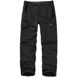 mosingle Walking Hiking Trousers Mens, Safari Zip Off Lightweight Quick Dry Convertible Travel Fishing Cargo Breathable Outdoor Pants #6226-Black-34