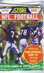 1990 Score Series 1 NFL Football Trading Cards Wax Pack - 16 Cards Per Single Pack