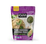 Casbah Organic Pearl Couscous - Non-GMO, Vegan, Pre-Cooked Israeli Couscous, Resealable Bag - 600g