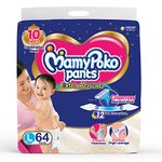 MamyPoko Pants Extra Absorb Baby Diaper, Large (Pack of 64)