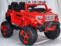 Miniature Mart Baby Rechargeable Battery Operated Electric Ride-On Jeep car for Kids Riding Toy Car with R/C for Boys & Girls Babies Toddlers Age 1 to 8 Years (Red)