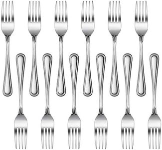 New Star Foodservice 58468 Bead Pattern, Stainless Steel, Dinner Fork, Set of 12