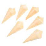 STOBOK 50pcs Disposable Wood Cones 7 Inches Serving Cone Food Tasting Cone for Appetizers Candy Party Restaurant