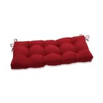 Pillow Perfect Outdoor/Indoor Pompeii Tufted Bench/Swing Cushion, 48" x 18", Red