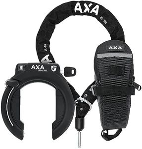 AXA Block XXL Frame Lock and ULC 100 Insert Chain - Bicycle Lock High Security - Security Level 12 - Chain Lock with 8 mm Hardened Steel Chain Links - Art 2 Tested - for E-Bikes