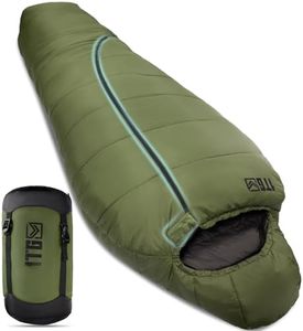 1TG Tactical Sac de Couchage Adulte, Sac de Couchage 0 Degré 4 Saisons pour Camping, Randonnée, Trekking et Extérieur- Lavable en Machine