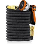 Yofidra 150FT Expandable Garden Hose Pipe, Flexible Hosepipe with 10-Pattern Spray Nozzle, Durable 3450D 3-Layer Latex Core Expanding Magic Hose