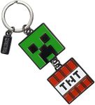 Minecraft Creeper Face and TNT Double-Sided Keychain