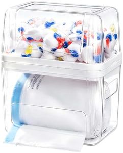 Kaen Trash Bag Dispenser & Dishwasher Pod Organizer, 3 in 1 Large Garbage Bag Dispenser, Trash Bag Holder, Clear Garbage Bags Storage Box, Laundry Room Organizer, Under Sink Organizers