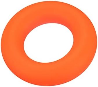 uxcell Hand Grip Strengthener, 2.76" 50 Lbs Silicone Rings Fingers Forearms Exercise Grip Trainer for Rock Climbing Athletes Workout, Orange