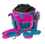 Weaver Leather Horse Grooming Kit, 7-piece Horse Brush Set with Organizer Tote Bag, Equine Care, Horse Tack Room Equipment, Grooming Horse Supplies