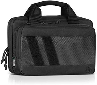 Savior Equipment Specialist Series Tactical Double Scoped Handgun Firearm Case Pistol Bag for Outdoor Hunting Shooting Range, Lockable Compartment, Additional Magazine Storage Slots