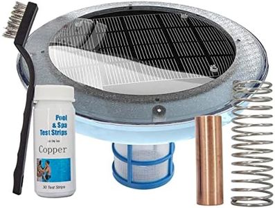 Solar Pool Ionizer, Floating Water Cleaner and Purifier Keeps Water Clear, 85% Less Chlorine, Free Sun Shock & Water Purifier, Pool Ionizer Solar Powered