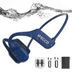 IFECCO Swimming Headphones Underwater - IP68 Waterproof Bone Conduction Headphones Bluetooth,Waterproof Swimming Earbuds with 8G MP3,Open Ear Wireless Sports Headphones for Swimming Running