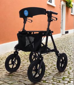 Angel Mobility All Terrain Folding Rollator Walker with Seat – Lightweight