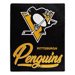 Northwest NHL Pittsburgh Penguins Unisex-Adult Raschel Throw Blanket, 50" x 60", Signature