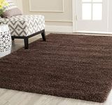 Super Soft Shaggy Rugs Fluffy Carpets, Indoor Modern Plush Area Rugs for Living Room Bedroom Kids Room, Upgrade Anti-Skid Durable Rectangular Fuzzy Rug (Brown, 5 x 7 Feet)