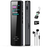 64GB Digital Audio Voice Recorder for Lectures Meetings, Voice Activated Tape Recorder with Playback Dictaphone Sound Recorder Recording Device, Noise Reduction, MP3 Player