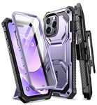 i-Blason Armorbox Designed for iPhone 14 Pro Max Case 6.7'', Full-Body Rugged Kickstand Holster Protective Bumper Case with Built-in Screen Protector (Mauve)