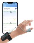 Wellue Bluetooth Sleep Pulse Oximeter Approved UK, Continuous Monitoring Blood Oxygen Monitor with 72hr Battery Life, Portable Heart Rate Monitor, Mobile APP and Shared Report