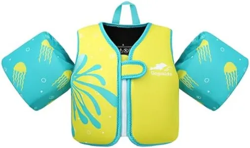 Gogokids Kids Swim Vests, Toddler Floaties with Removable Floats for 20-50 lbs Girls and Boys, Pool Float Jacket with Arm Water Wings for 2-6 Year Old Children