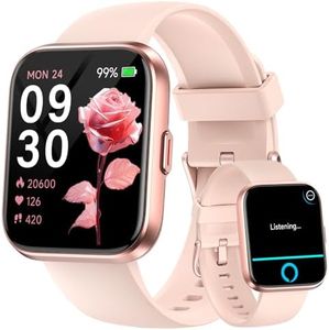 Smart Watches for Women Android iPhone, [1.8'' HD Screen] Smartwatch Alexa Built-in Fitness Tracker Watch with Bluetooth Calls, IP68 Waterproof, Heart Rate/Sleep/SpO2 Monitor, 110 Sports Mode