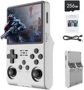 R40S Console de Jeu Portable, 30 000 Jeux rétro en 1 Console de Jeu avec système Linux Open Source, Carte TF 256 Go, écran IPS de 3.5" et Batterie 3 800 mAh (Blanc)