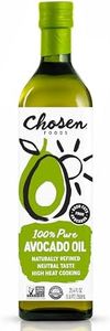 Chosen Foods Avocado Oil, 25.4 Fl Oz - All Purpose Cooking Oil made from 100% Pure Avocados - Non-GMO, Gluten-Free, Keto Friendly, Glyphosate Free - 750mL (Pack Of 1)