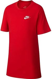 NIKE B Nsw Tee Emb Futura, Camiseta De Manga Corta Niños, University Red/(white), 7 Años